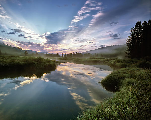 Deadwood River Reflection Sunrise Photograph